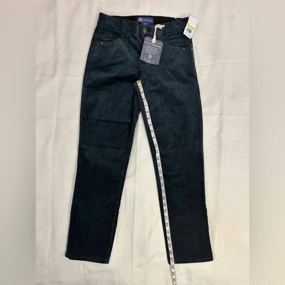 Democracy Ab Solution Straight Leg Corduroy Jeans Sz 4P NWT | Democracy Jeans - - Picture 6 of 9